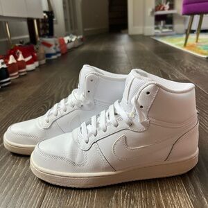 White Nike leather sneakers